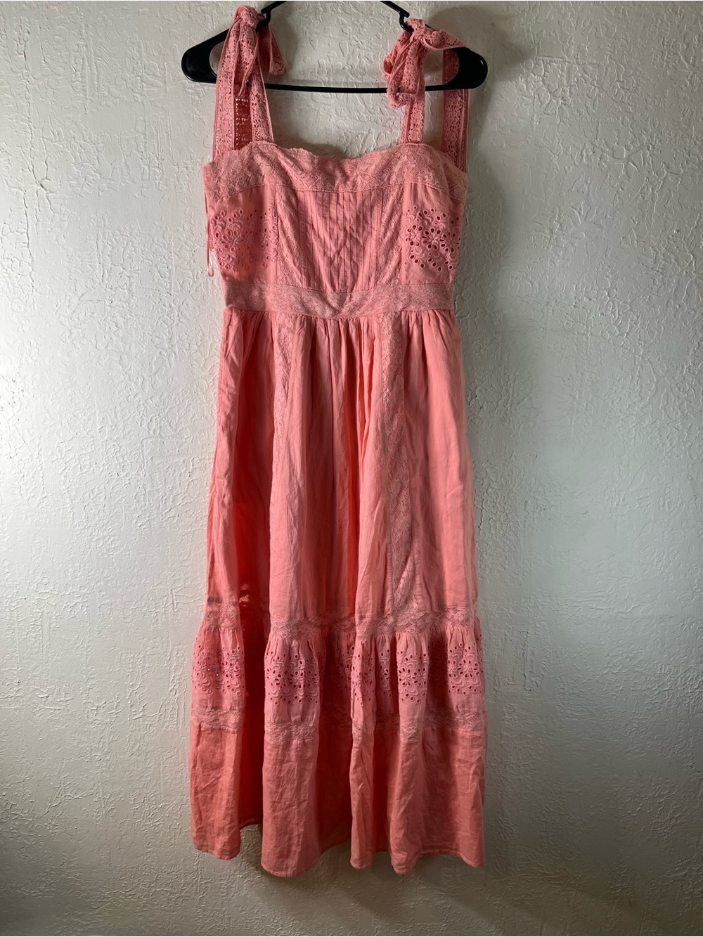 Love Shack Fancy Ayala Dress in Peach Blossom 100% Cotton - Picture 4 of 16